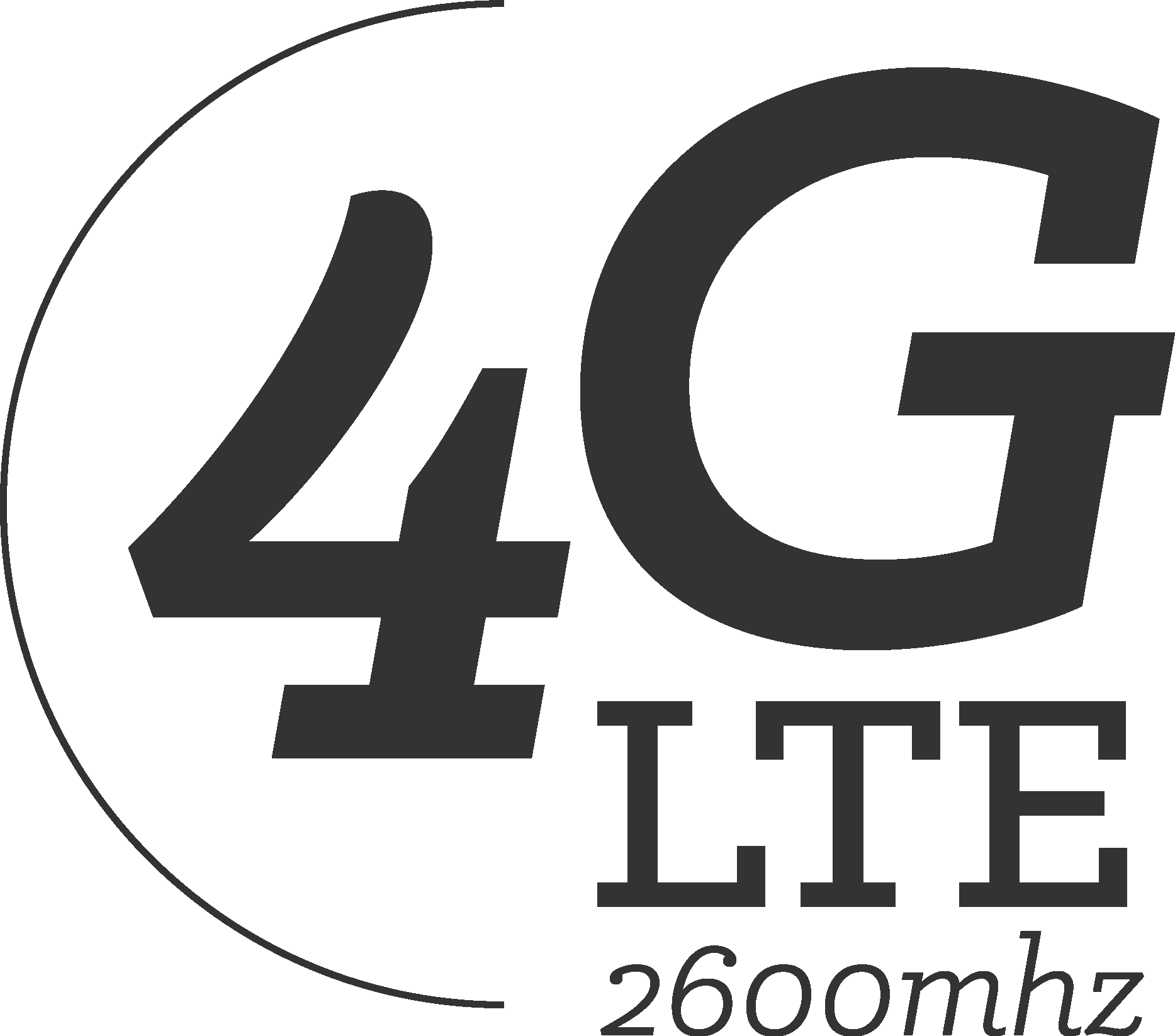 4G LTE Black Logo Vector Logo